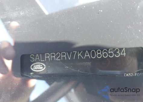 2019 Land Rover Discovery Hse из США, поврежденный, VIN SALRR2RV7KA086534